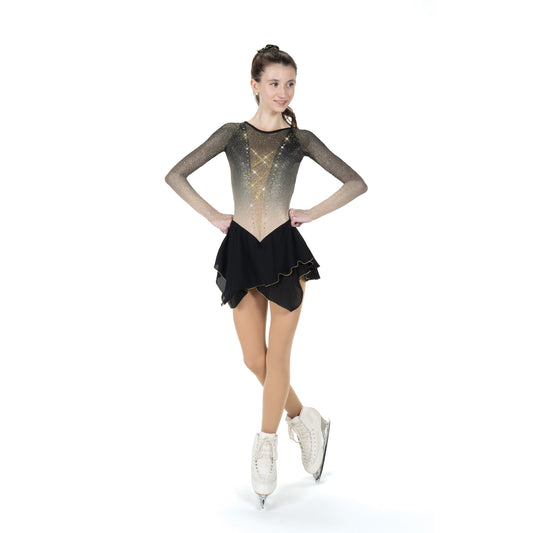 Aurora Ice AA003 Golden Shadows Dress Black Long Sleeve