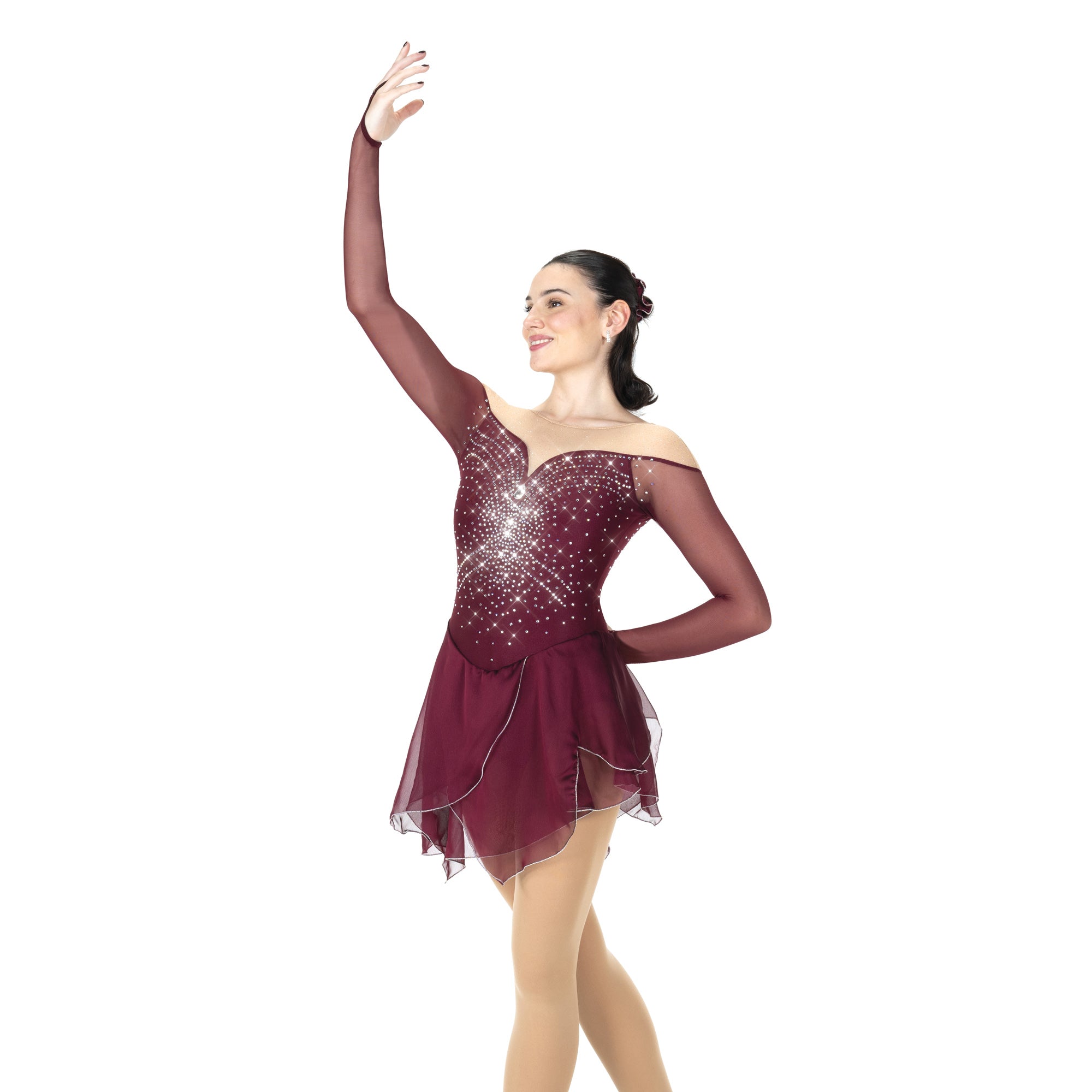 Velvet Skating Costume Jerry's Figure Skating Dress Size 11 - Shimmer  Velvet With Crystal Accents