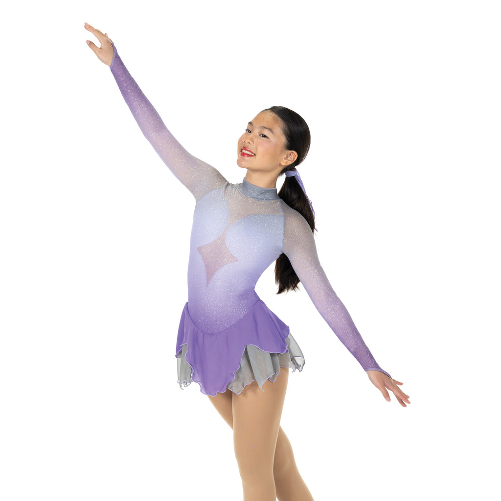 Aurora Ice AA017 Icily Iris Dress Youth Iris Purple Youth 12-14 Long Sleeves