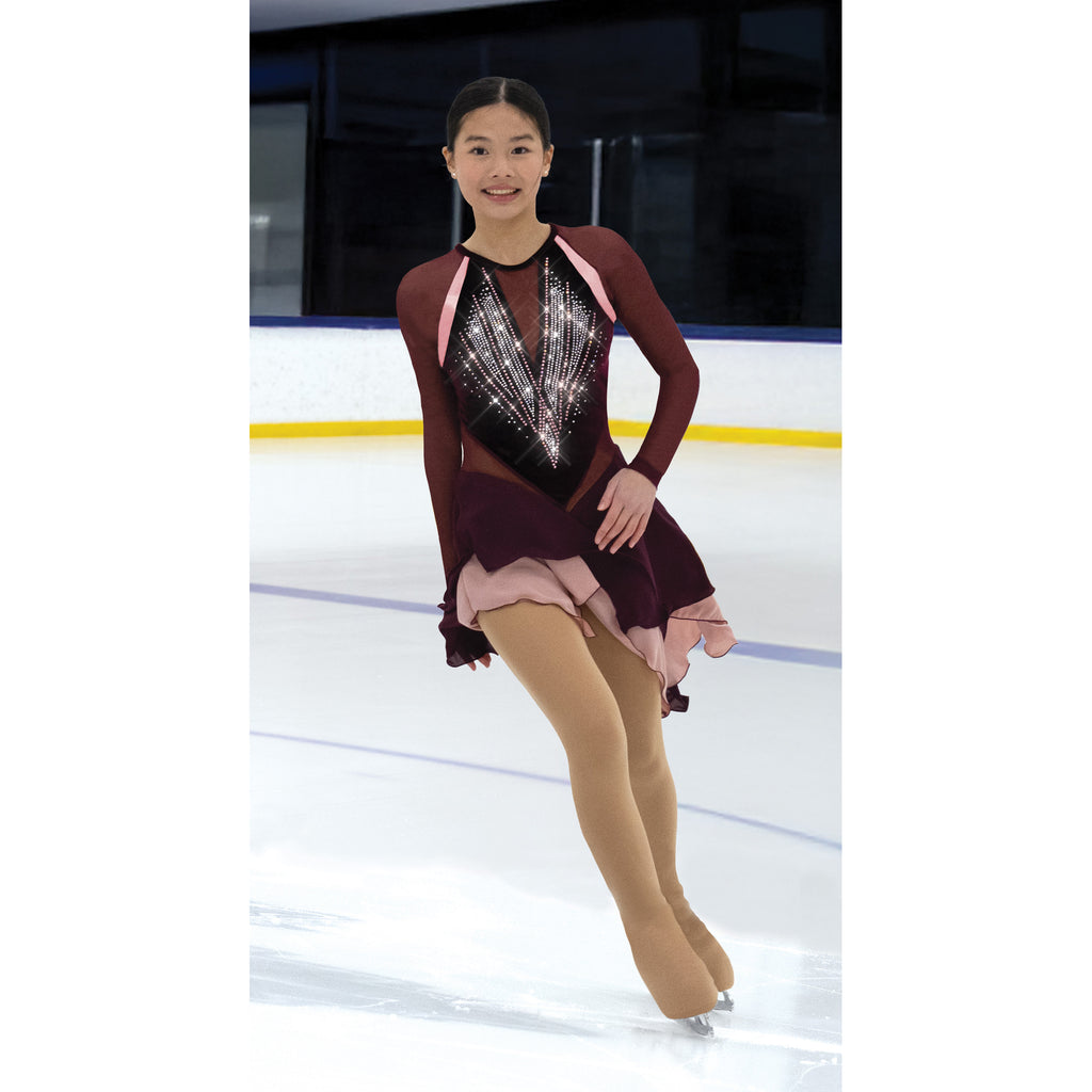 Aurora Ice AA025 Ice Deco Wine Long Sleeves