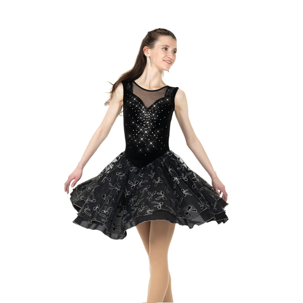 Aurora Ice AD119 Dancing Bows Dress Black Sleevess