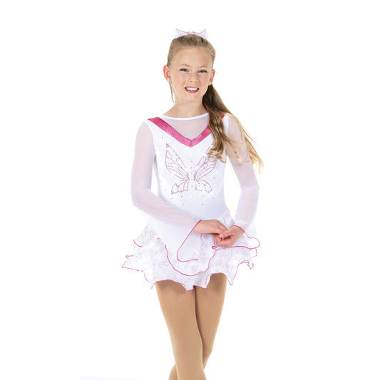 Aurora Ice AJ370 As The Snow Flies Dress Youth White Long Sleeves