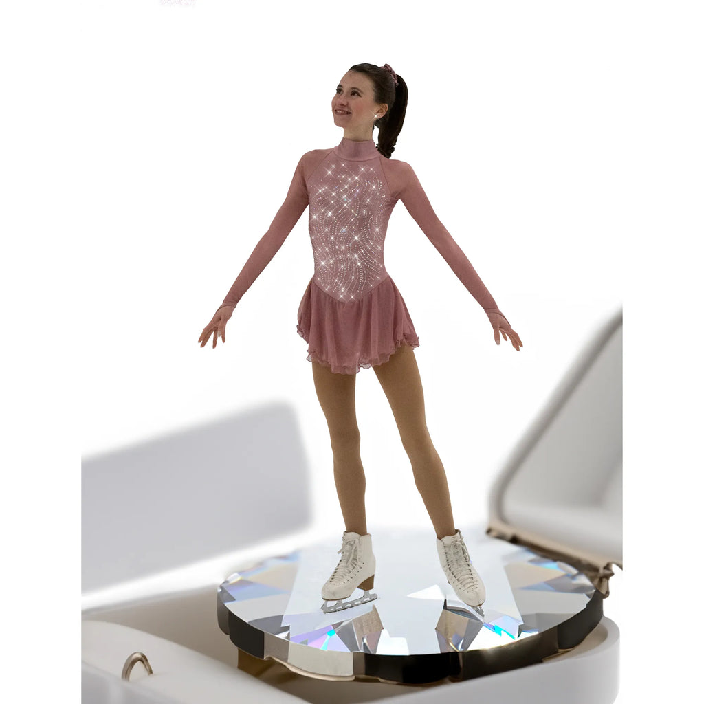 Solitaire F22009Q Classic High Neck Fancy Crys. Tea Rose