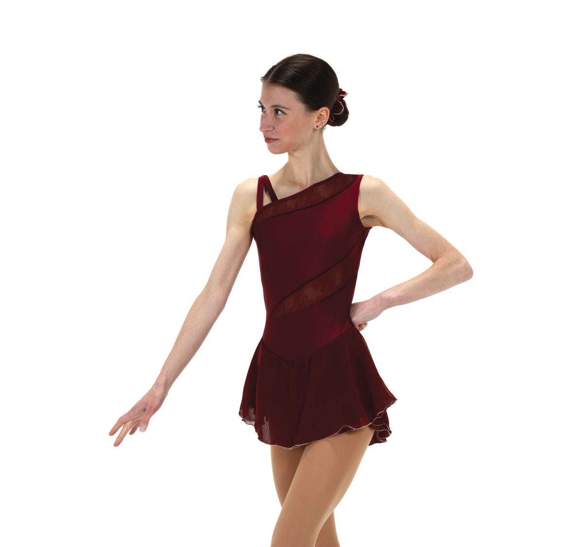 Solitaire F24004P Mesh Inset Dress Plain – Figure Skating Boutique