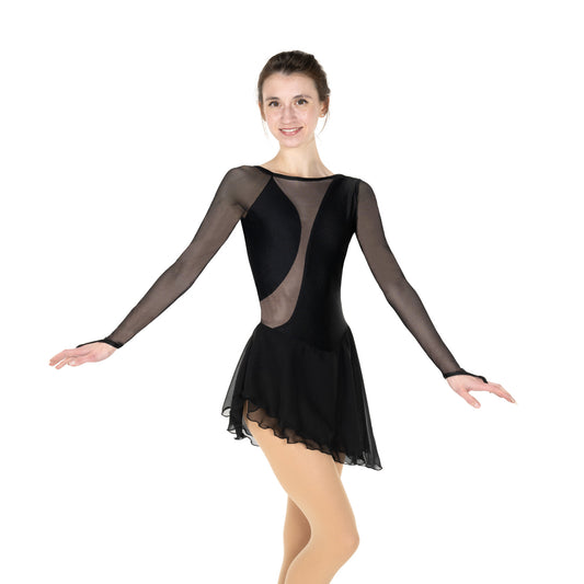 Solitarie F25018P Swoosh Dress Plain Youth Black Long Sleeves