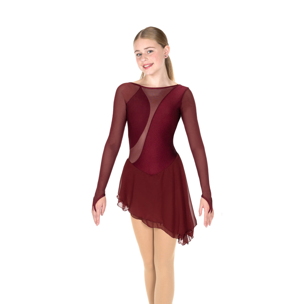 Solitarie F25018P Swoosh Dress Plain Youth Wine Long Sleeves