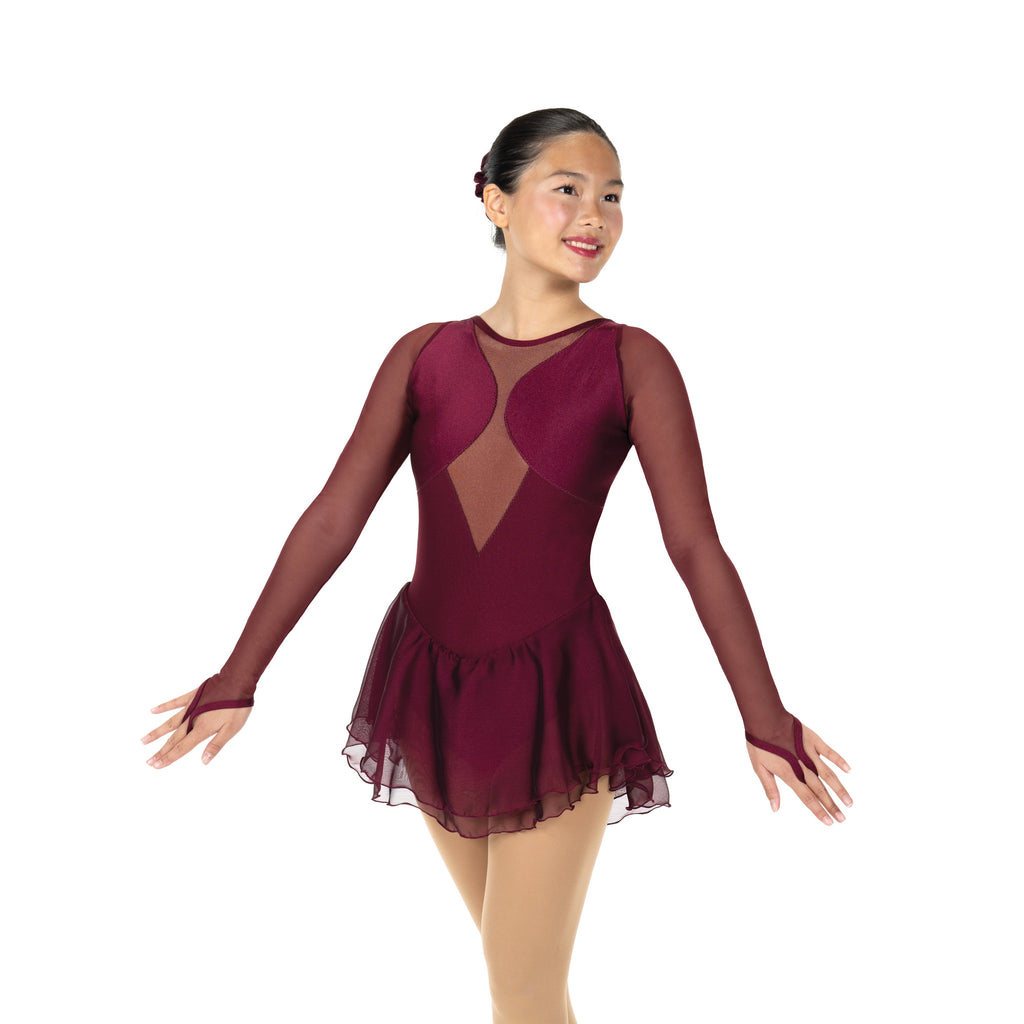 Solitaire F26000P Dagger-Cut Dress Plain Youth Wine