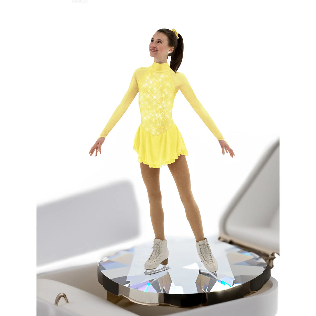 Solitaire F22009Q Classic High Neck Fancy Crys. Yellow