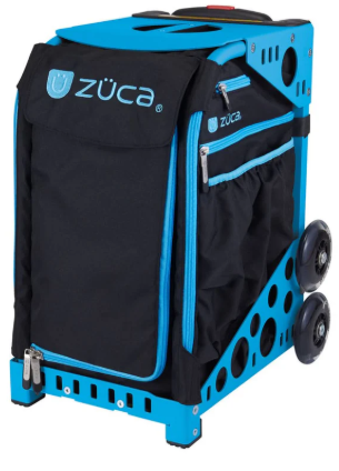 Zuca Bag Black XO Blue Trim – Figure Skating Boutique Zuca Bag Black XO Blue Trim – Figure Skating Boutique