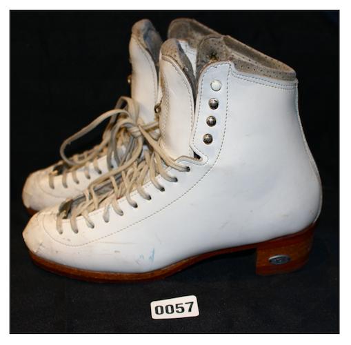 Used 057 Riedell Silver White 6.5A/AA