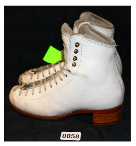 Used 058 Riedell Silver White 5.5B/A