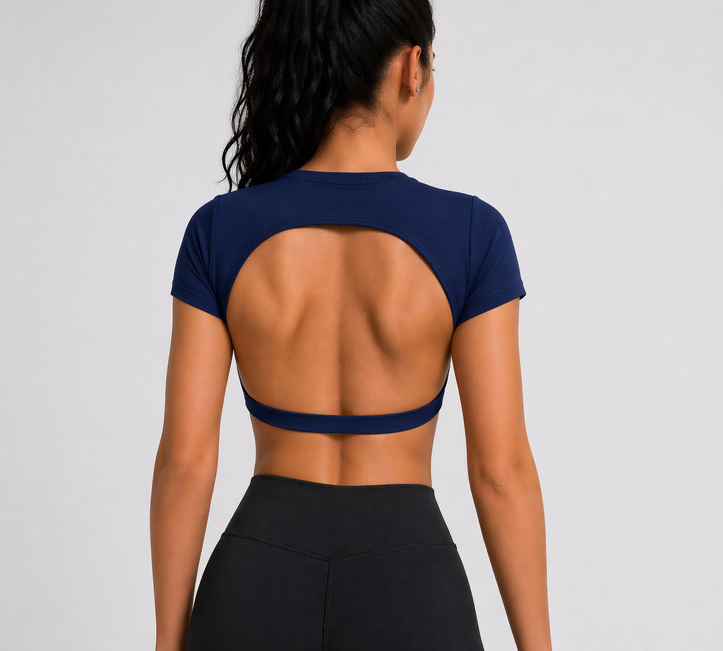 Candid Athletics Zoe Short Sleeve Navy Short Sleeve