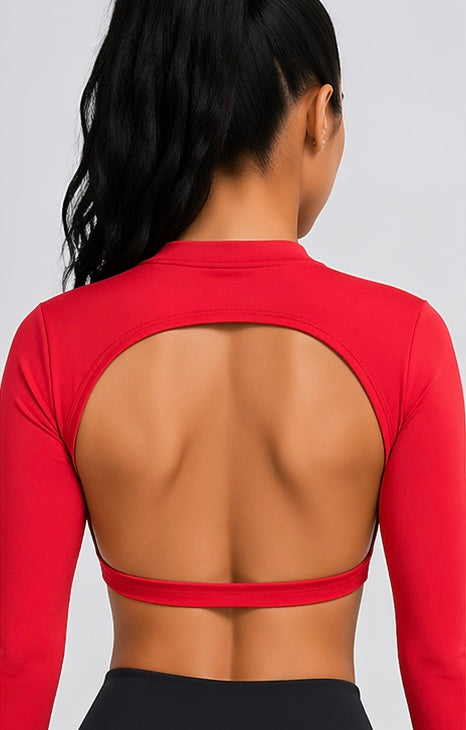 Candid Athletics Zoe Long Sleeve Red Long Sleeve