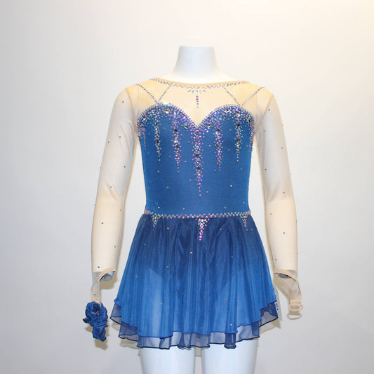 Unique Dress 496 Size youth 8-10 Blue 8-10