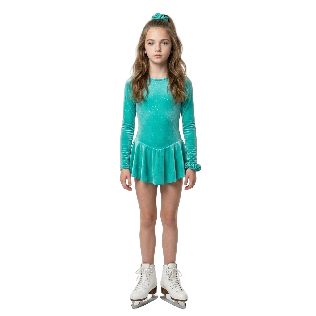 Mondor 2711 Melissa Dress Youth Mint Long Sleeve