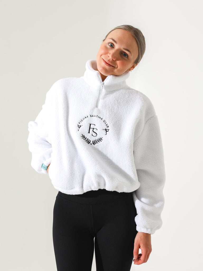 JIV Teddy Pullover Embroidered White
