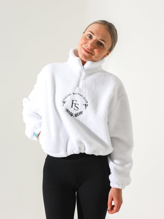 JIV Teddy Pullover Embroidered White