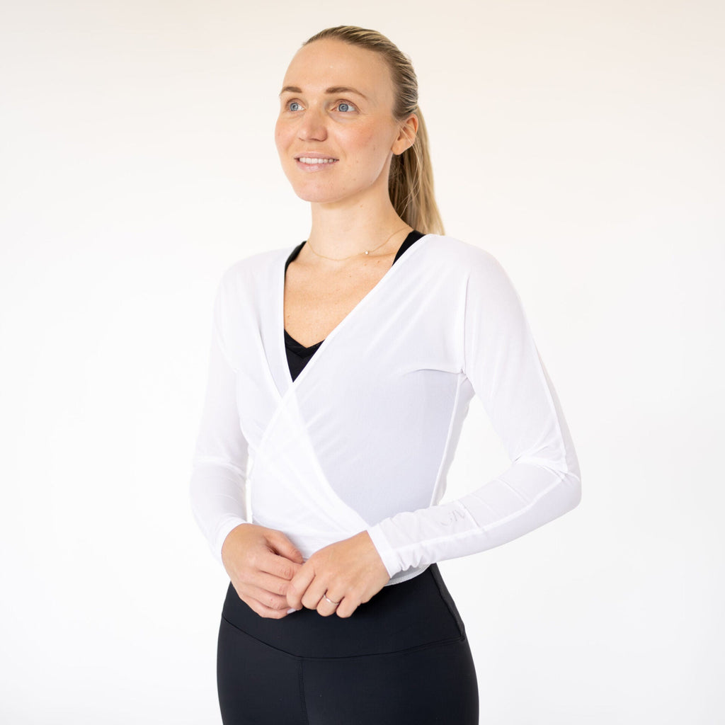 JIV Bow Wrap Shirt White
