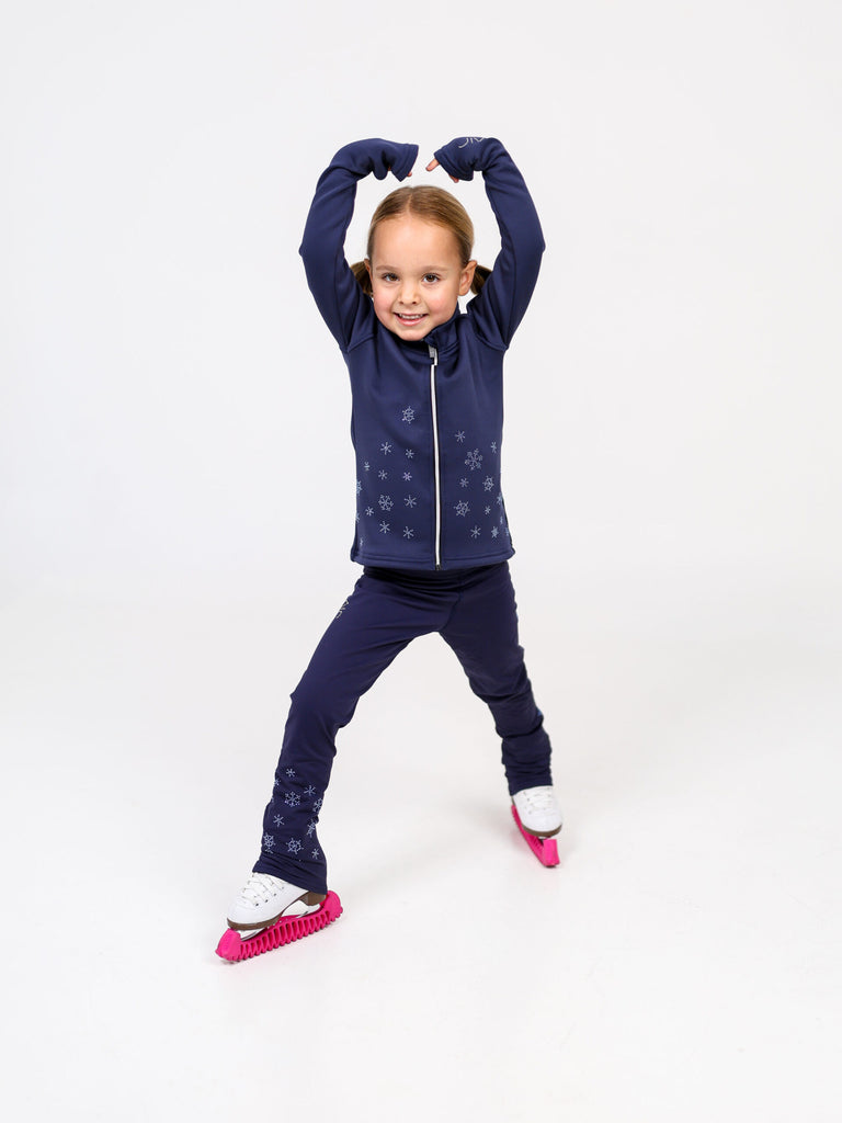 JIV Leggings Snowflakes Youth Navy