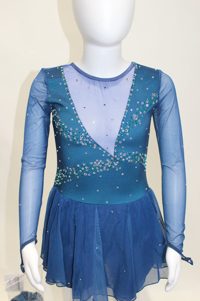 Unique Dress 508 Size youth 6-8 Blue 6-8