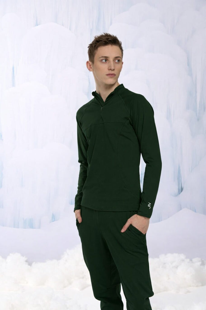 JIV Mens Shirt Thera Dark Forest Green