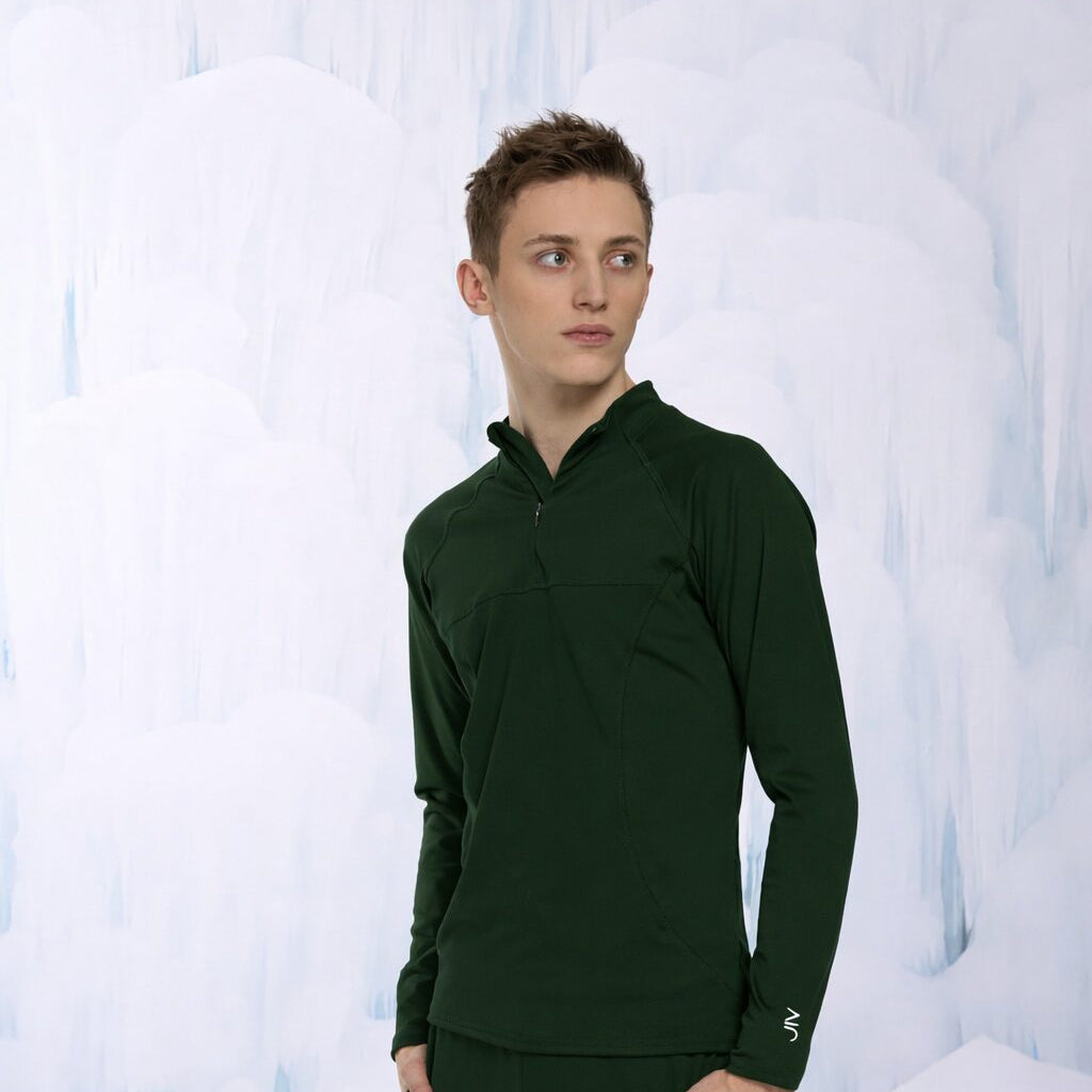JIV Mens Shirt Thera Youth Dark Forest Green