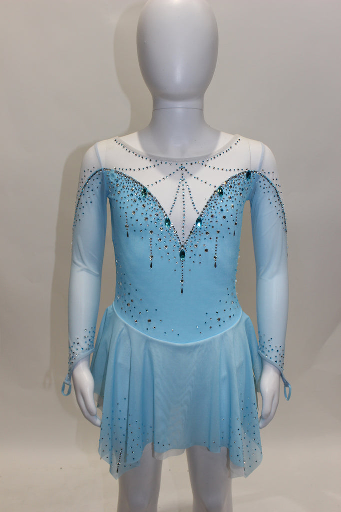 Unique Dress 502 Size youth 8-10 Blue 8-10