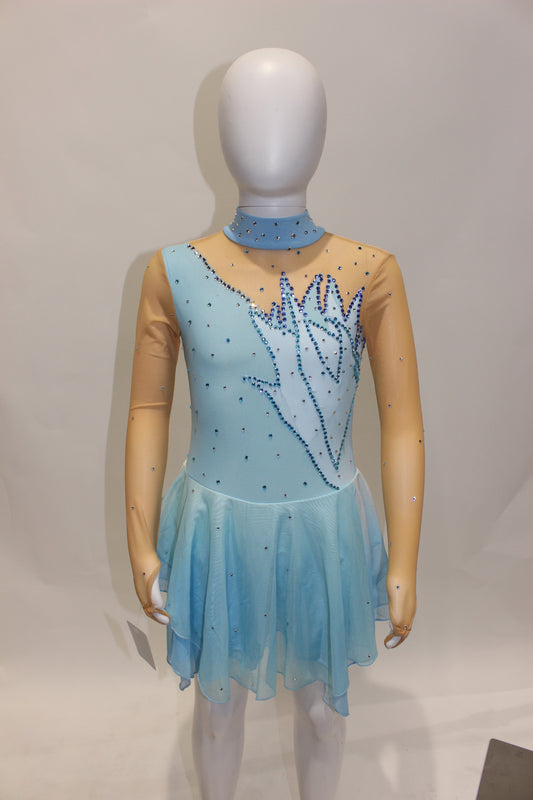 Unique Dress 499 Size youth 10-12 Blue 10-12