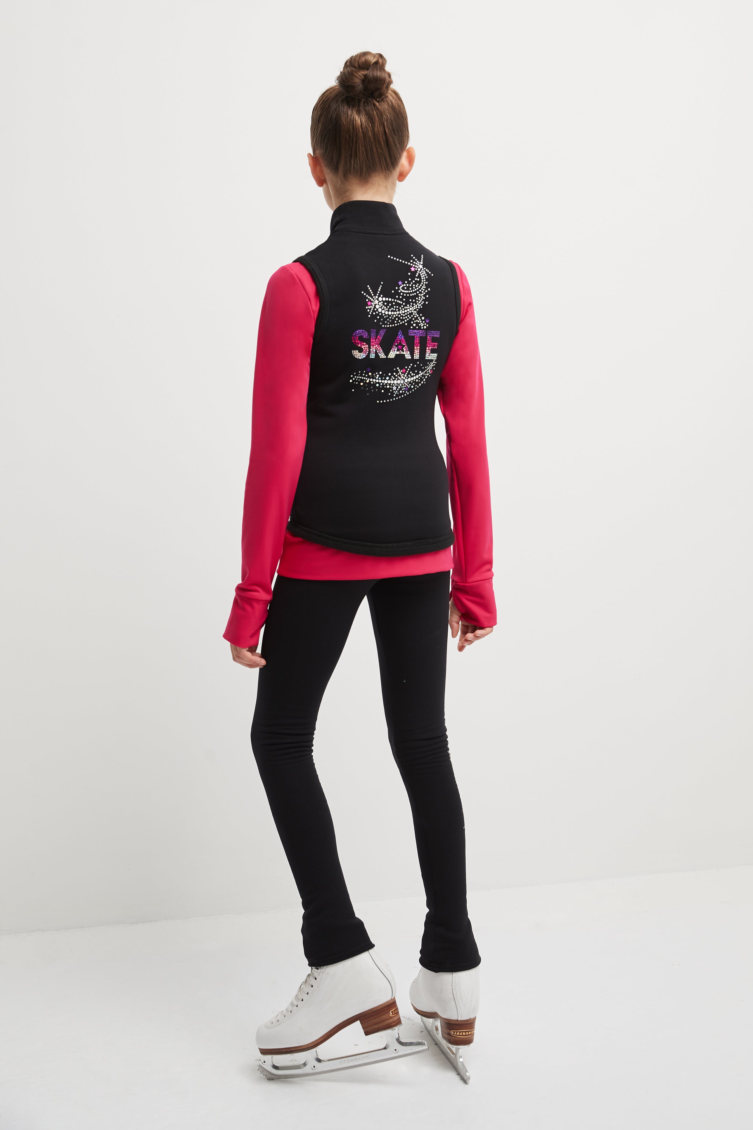 Mondor Skating Jacket with Skate Sequins in Polartec- Girls Sizes