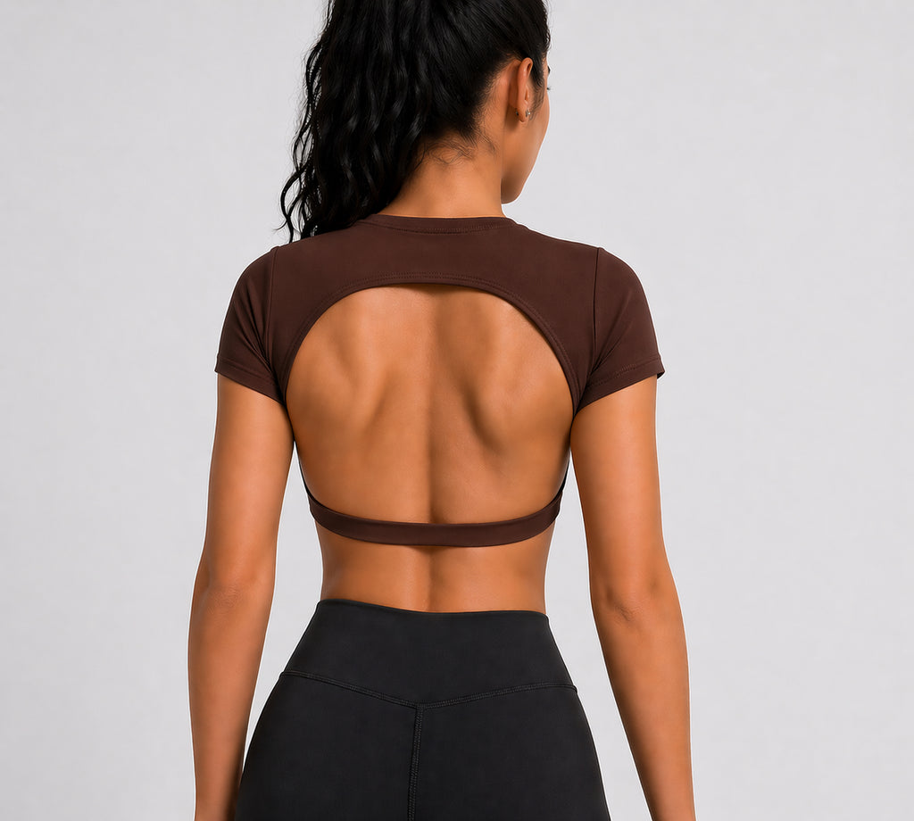 Candid Athletics Zoe Short Sleeve Espresso Short Sleeve