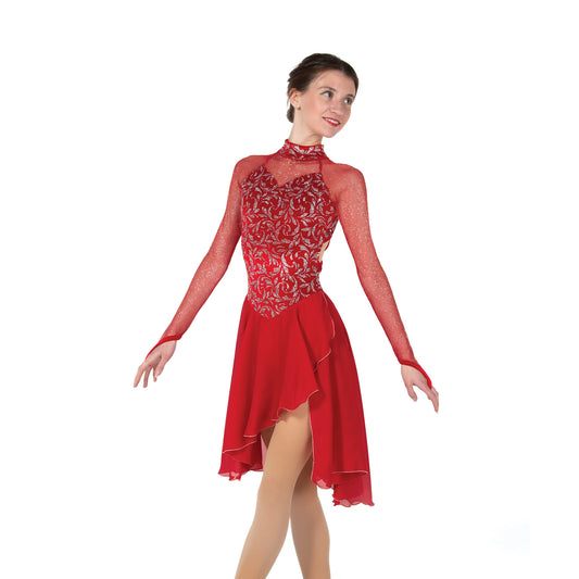 Jerry's 100 Trellistep Dance Dress Youth Red Youth 12-14 Long Sleeves