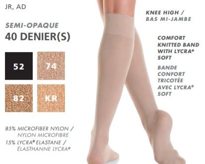 Mondor Microfibre Knee High Dance Socks - 104 Womens - Dancewear