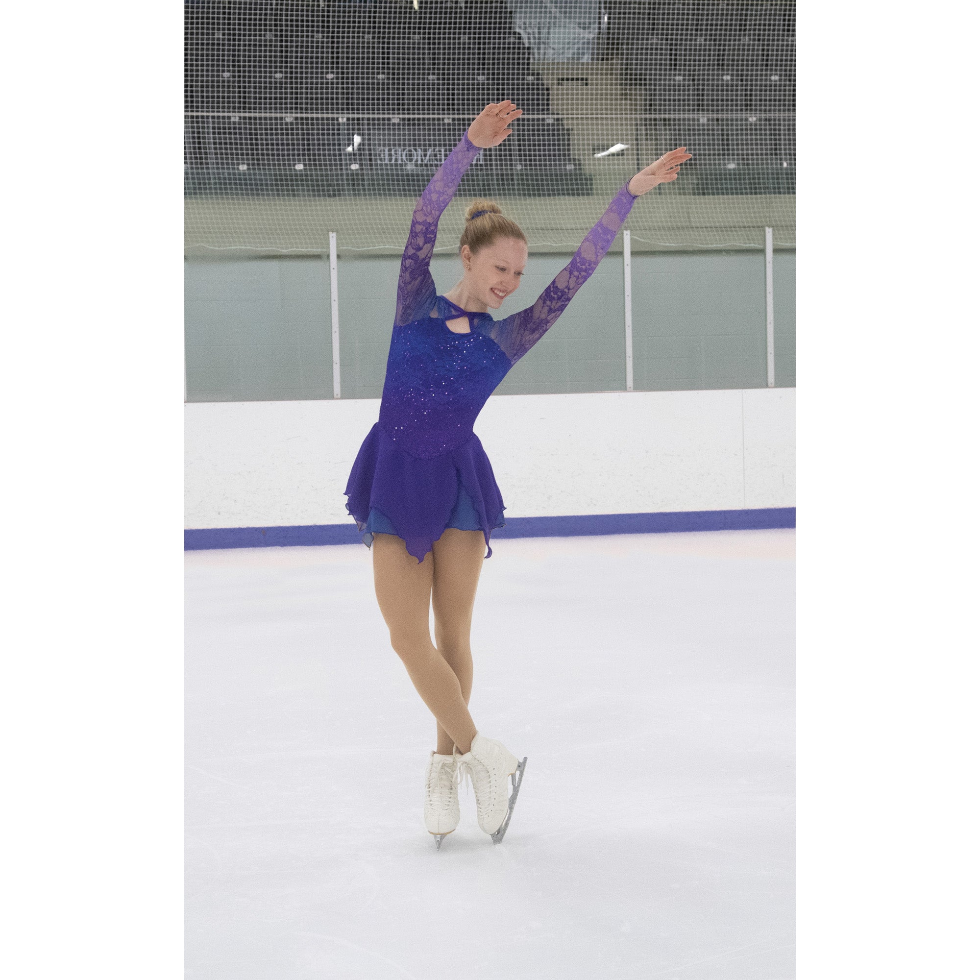 IceDress Figure Skating Dress-Thermal - Snowflake (25% OFF, Mint and White)