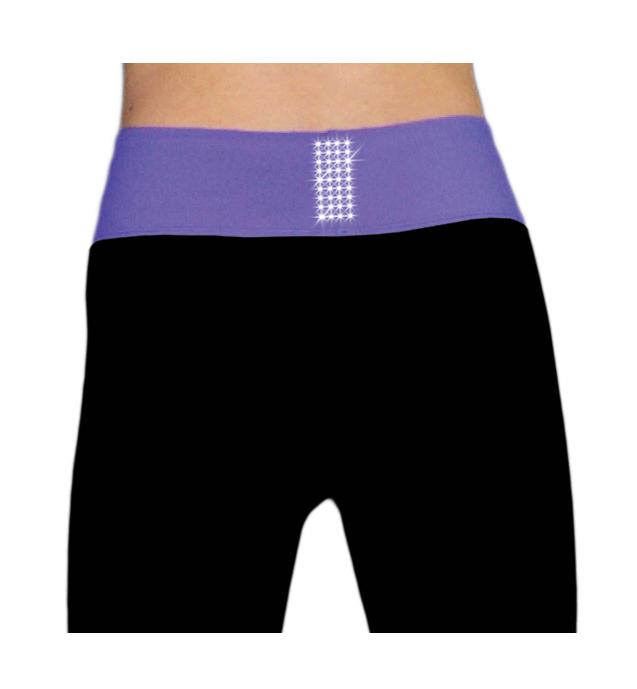 Chloe Noel PS792 3" Waistband AB Crystals Youth Black-Periwinkle