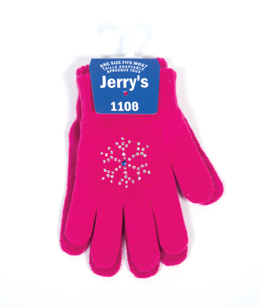 Jerry's 1108 Snowflake Crystal Gloves Fuchsia