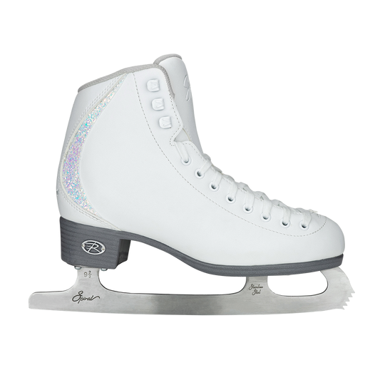 Riedell Sparkle w Spiral Youth White-Sparkle M