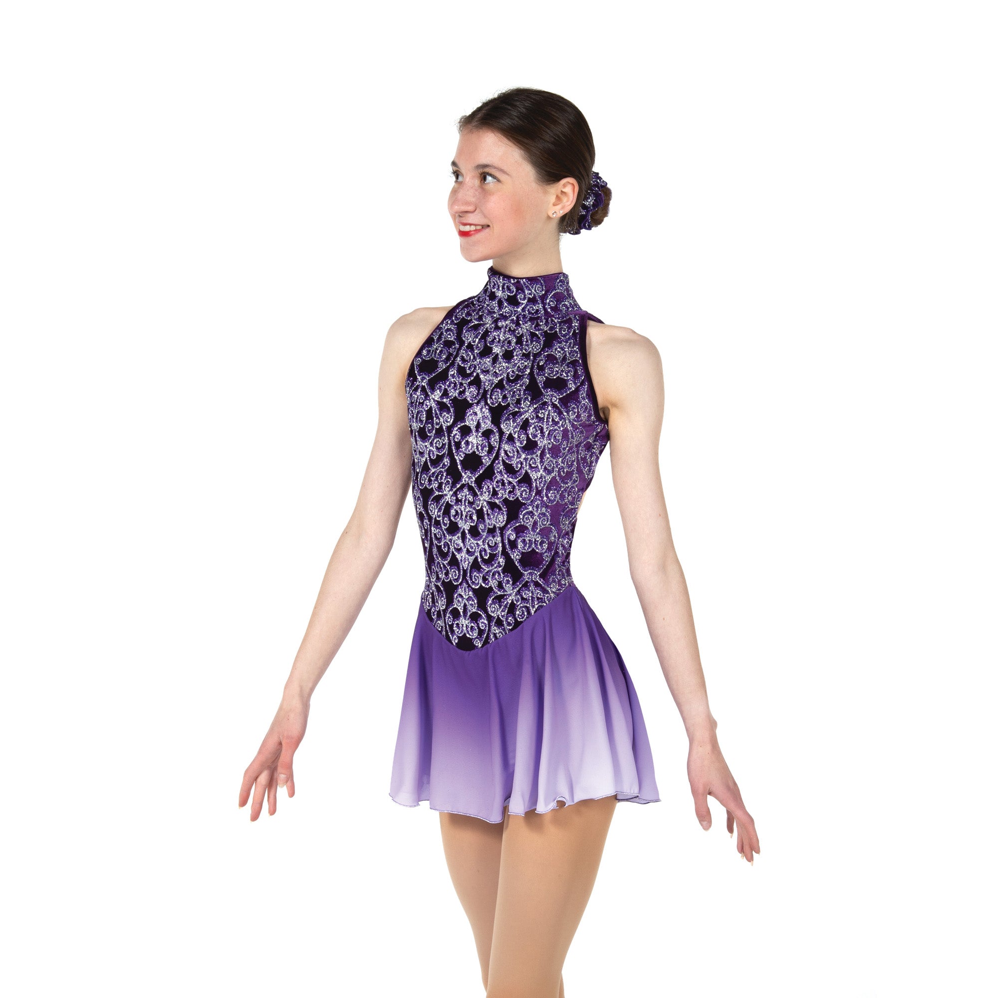 IceDress Figure Skating Dress - Thermal - Delight (Navy with Silver and  Rhinestone Applique)