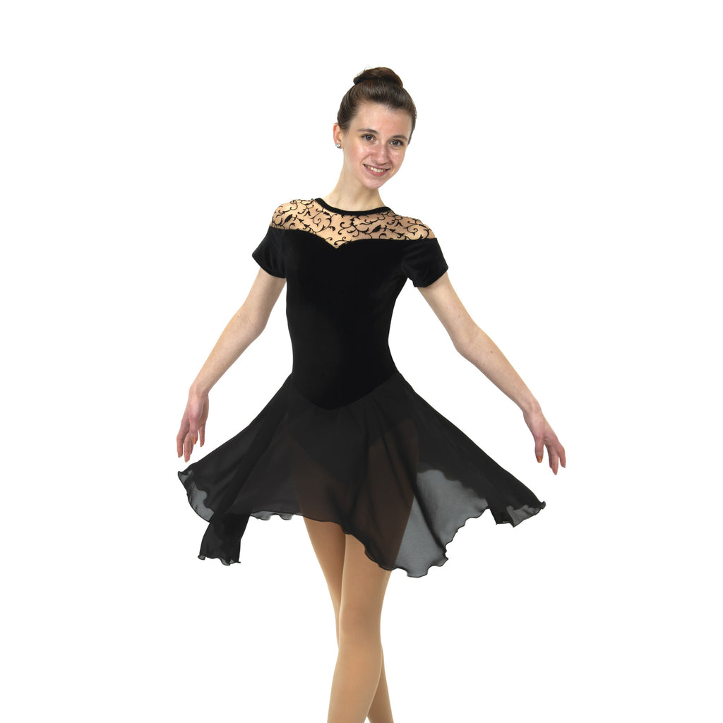 Jerry's 96 Swirling Shoulders Dance Dress Youth Black Youth 12-14 Short