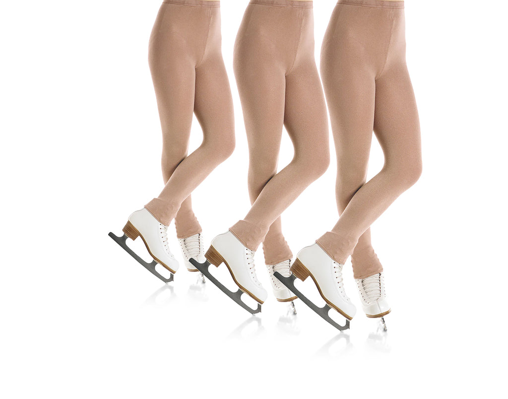 Mondor 3373 Footless 3 Pair Pack Suntan Adult Small