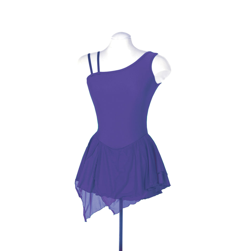 Solitaire F23025P One Shoulder Dress Plain Purple