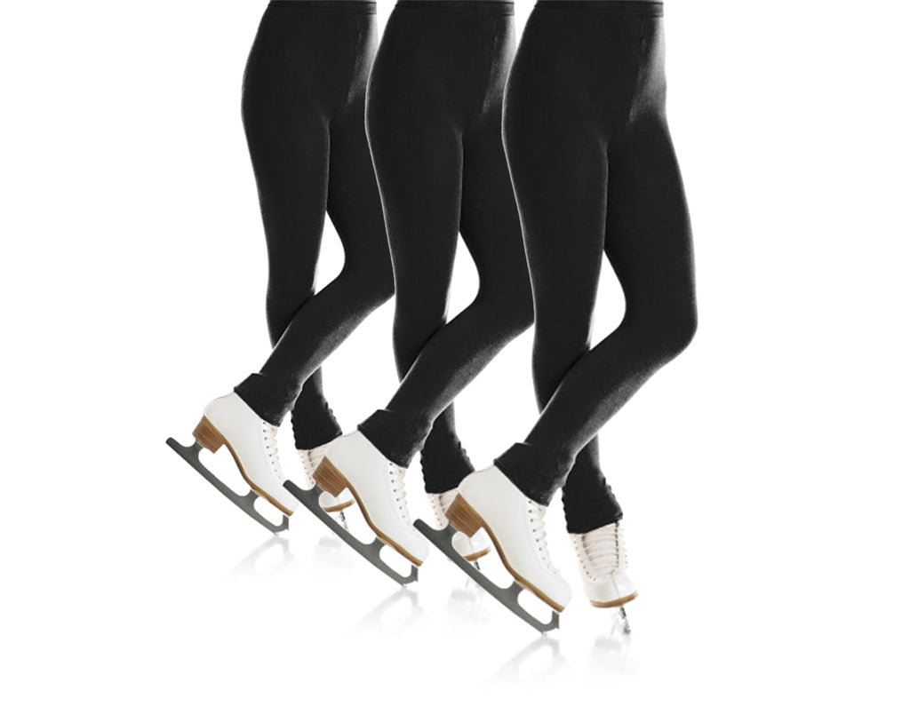 Mondor 3373 Footless 3 Pair Pack Black Adult Medium